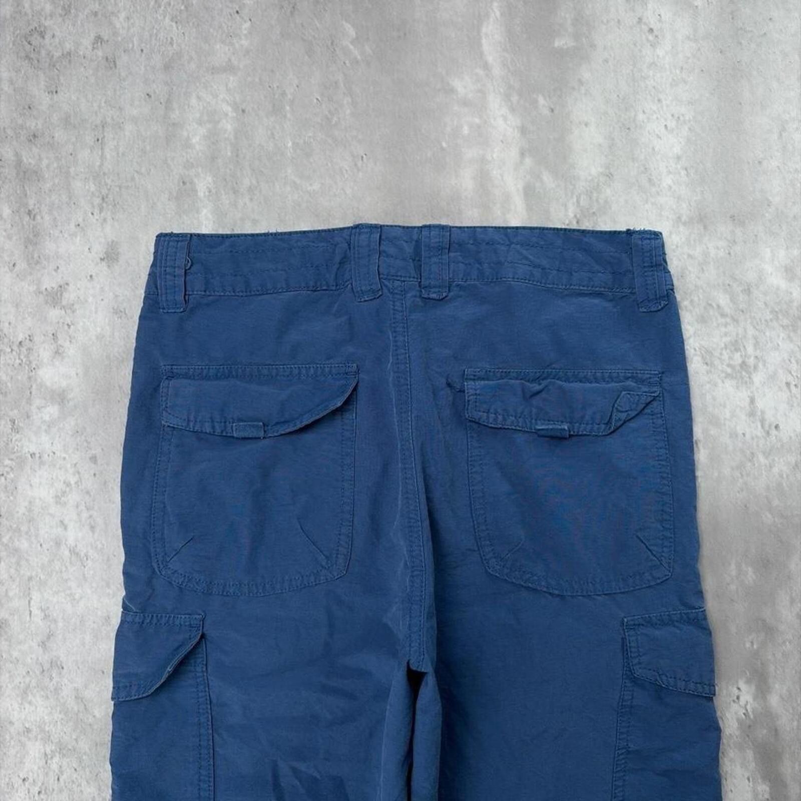 Other Y2K Navy First Wave Surf Grunge Baggy Cargo Shorts Size 26" / US 2 / IT 38 - 3 Thumbnail