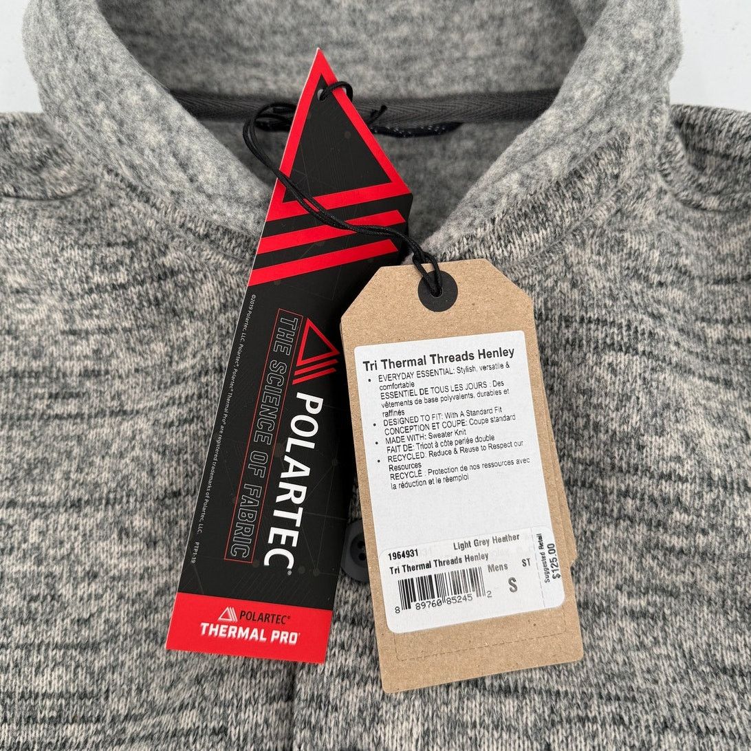 Prana NWT prAna Mens Tri Thermal Threads Henley Top Pockets Gray Size US S / EU 44-46 / 1 - 3 Thumbnail