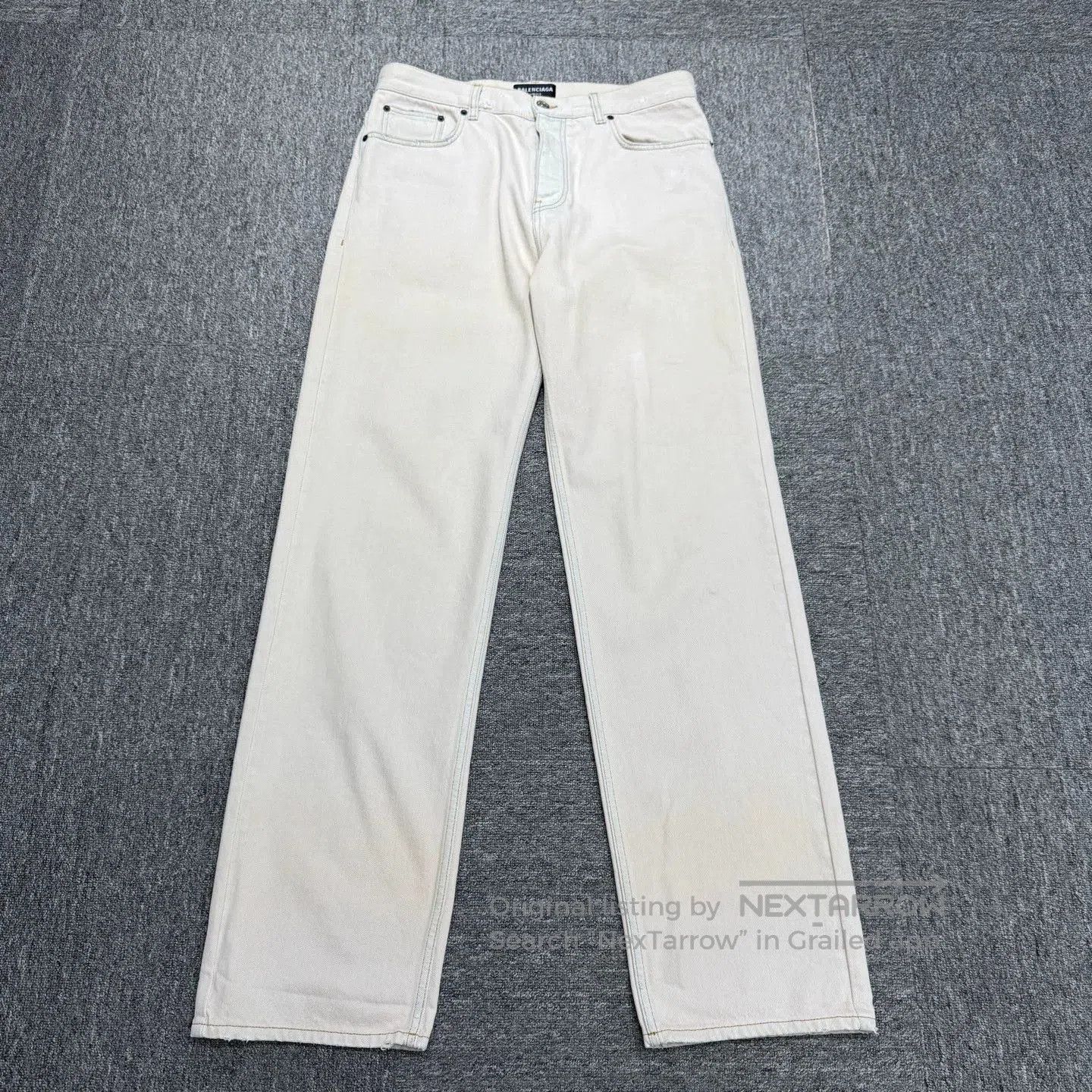Balenciaga White Denim Pants Size 32. Size US 32 / EU 48 - 1 Thumbnail