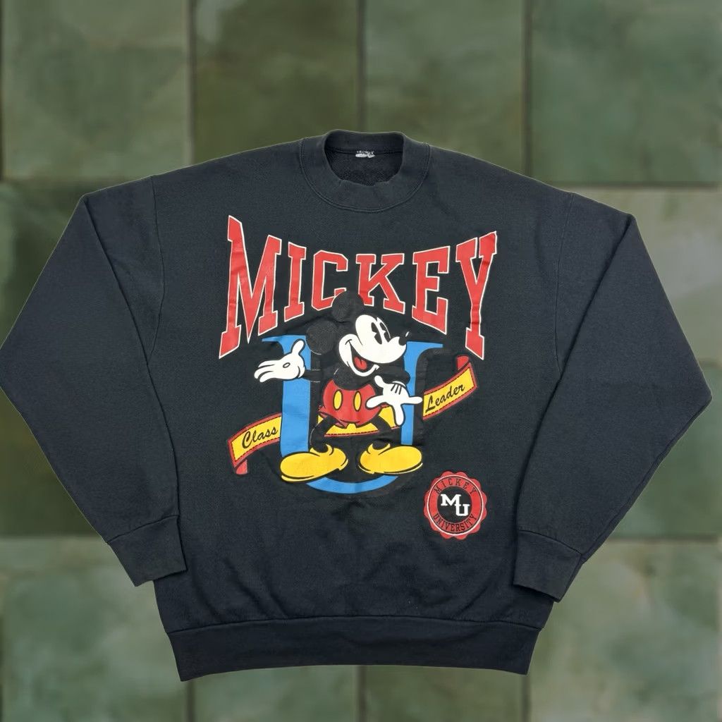 Disney VINTAGE Disney Mickey University Sweatshirt Sweatshirt Adult Large Black Disney Mens University 90s Cartoon Theme Park"} Size US L / EU 52-54 / 3 - 1 Thumbnail