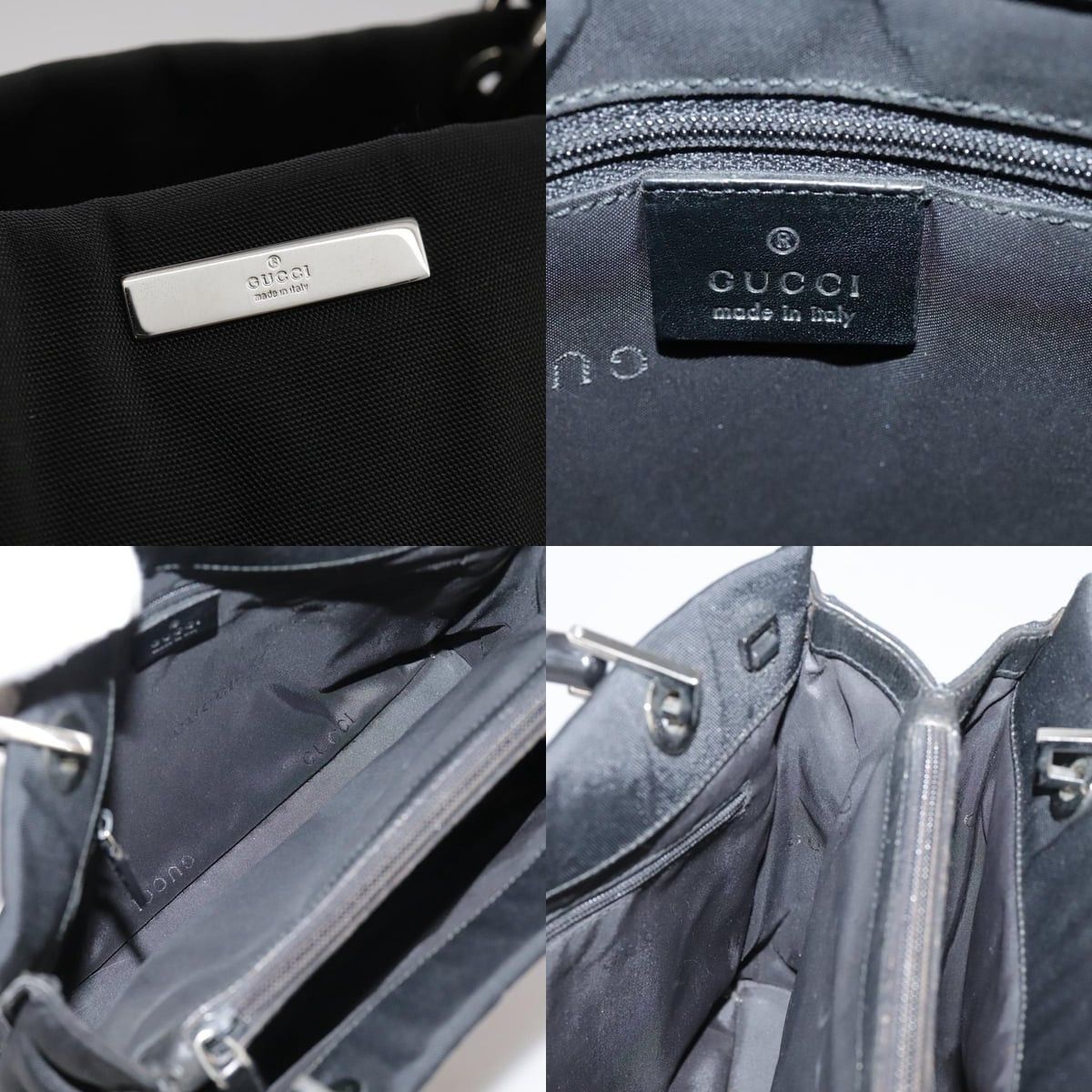Gucci GUCCI Bamboo Handbag Nylon Black 002 002 Size ONE SIZE - 11 Thumbnail
