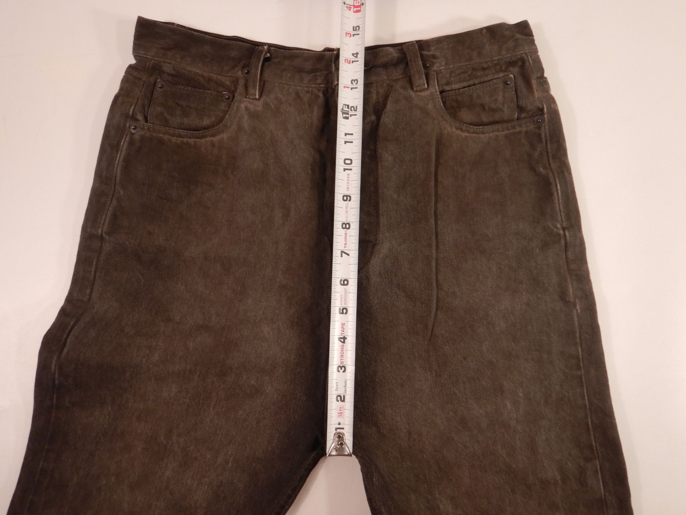 Rick Owens Drkshdw Rick Owens DRKSHDW F/W 15 Sphinx Cut Denim Selvedge Jeans Size US 26 / EU 42 - 12 Thumbnail
