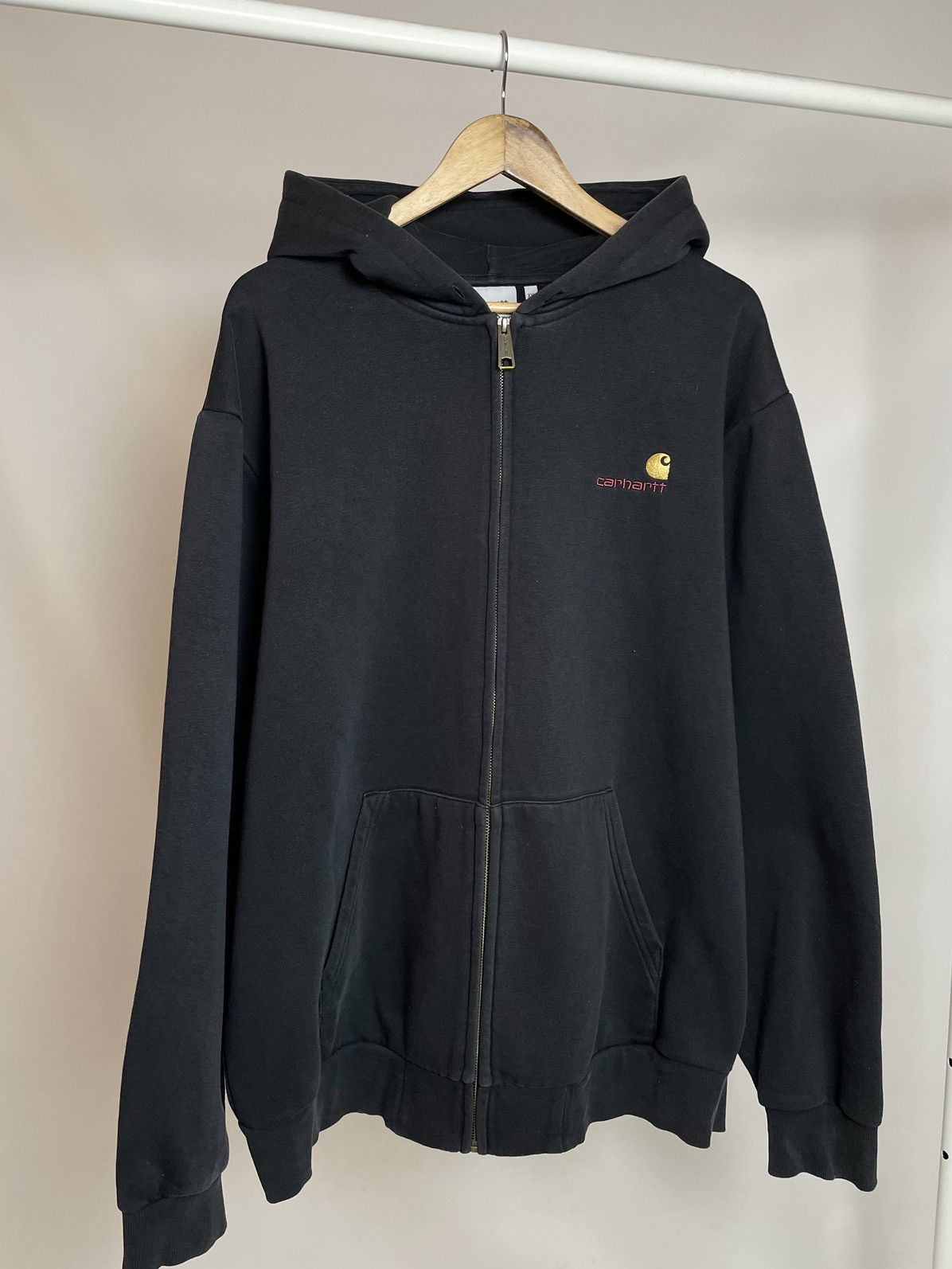 Carhartt Carhartt WIP 🌆 black faded hooded work squad hoodie jacket Size US XXL / EU 58 / 5 - 3 Thumbnail