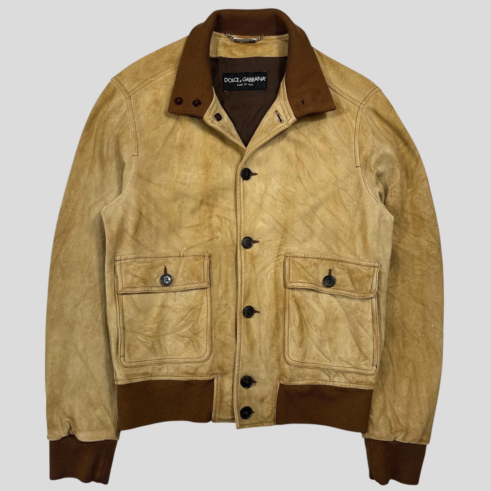 Dolce & Gabbana Dolce & Gabanna 00’s Goatskin Leather Flight Jacket - M Size US M / EU 48-50 / 2 - 2 Thumbnail