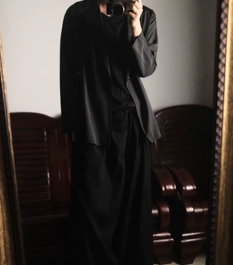 Yohji Yamamoto Yohji Yamamoto Yohji Yamamoto Black Jacket with Minimal We Size US S / EU 44-46 / 1 - 7 Thumbnail