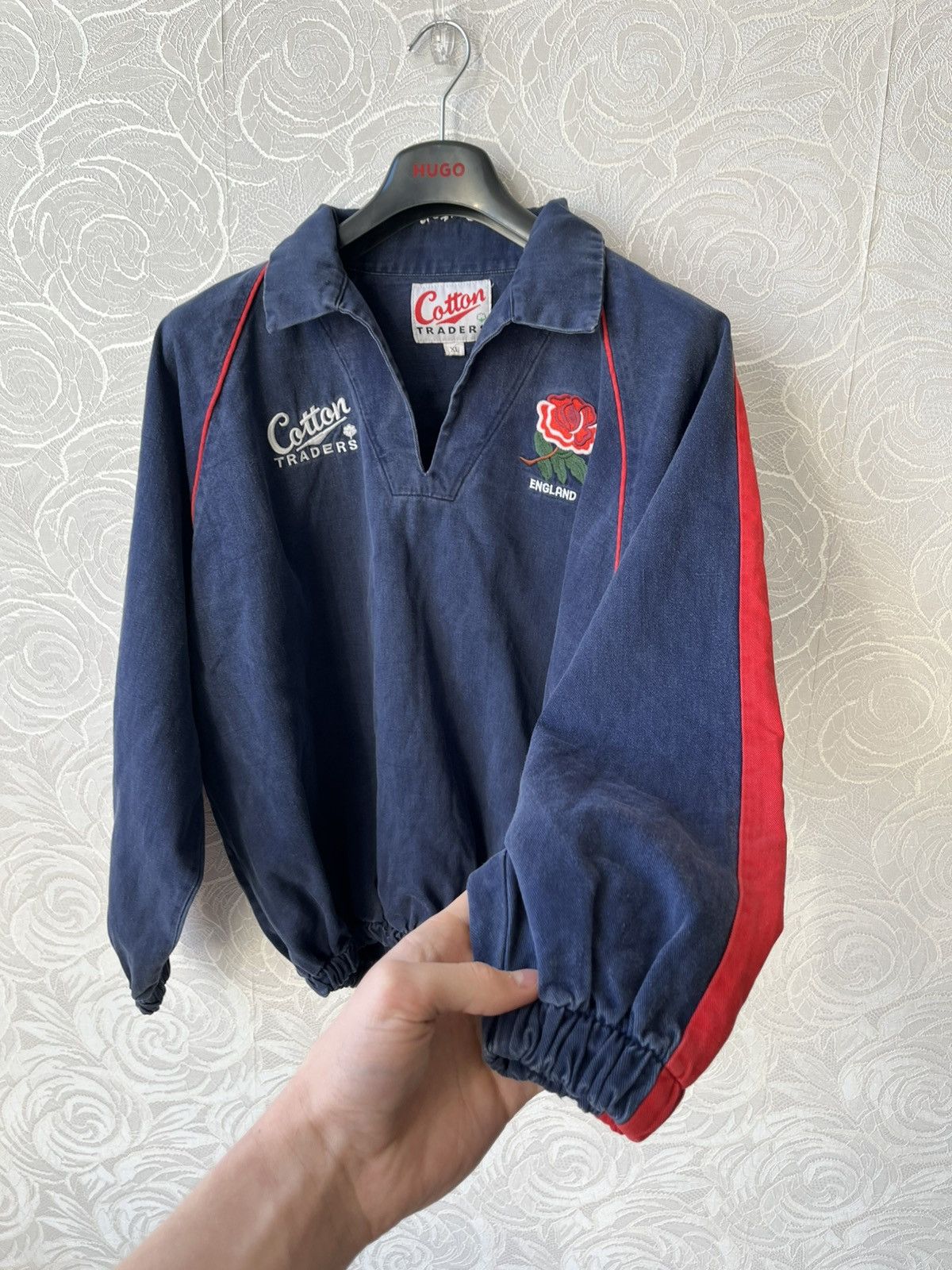 Cotton Traders Cotton Traders Vintage 90s England Rugby Shirt Navy Red XL Size US XL / EU 56 / 4 - 4 Thumbnail
