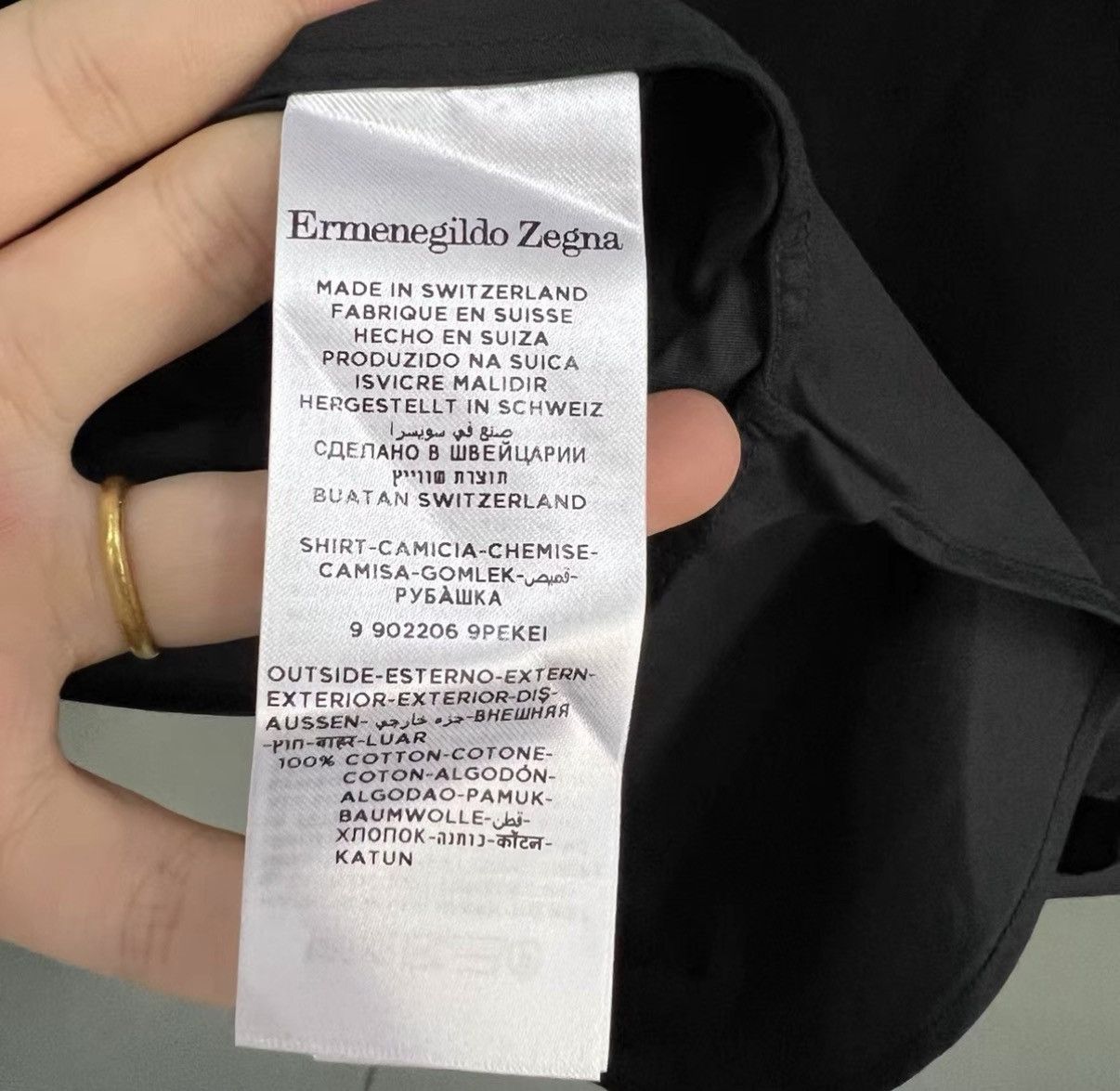 Z Zegna Zegna Black Paneled Shirt J41 Size US XXS / EU 40 - 5 Thumbnail