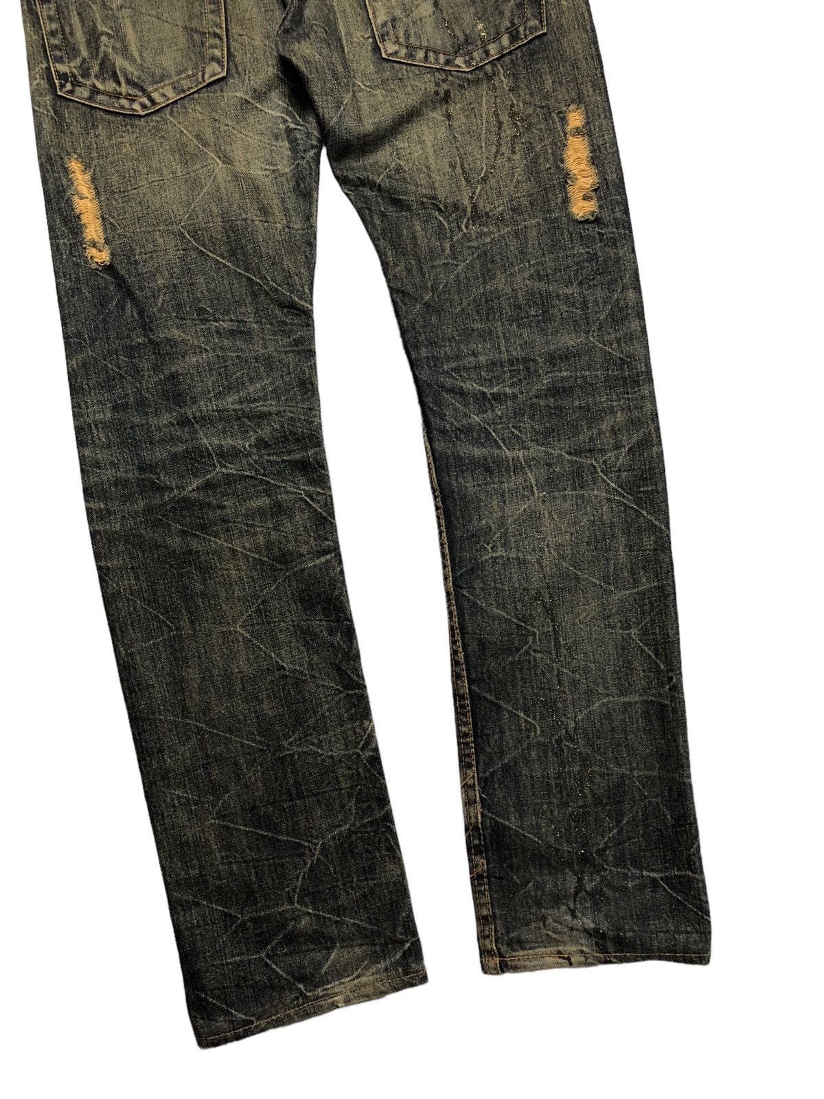 Japanese Brand Japanese Brand KUI distressed glitter rusty denim pants Size US 33 - 17 Thumbnail