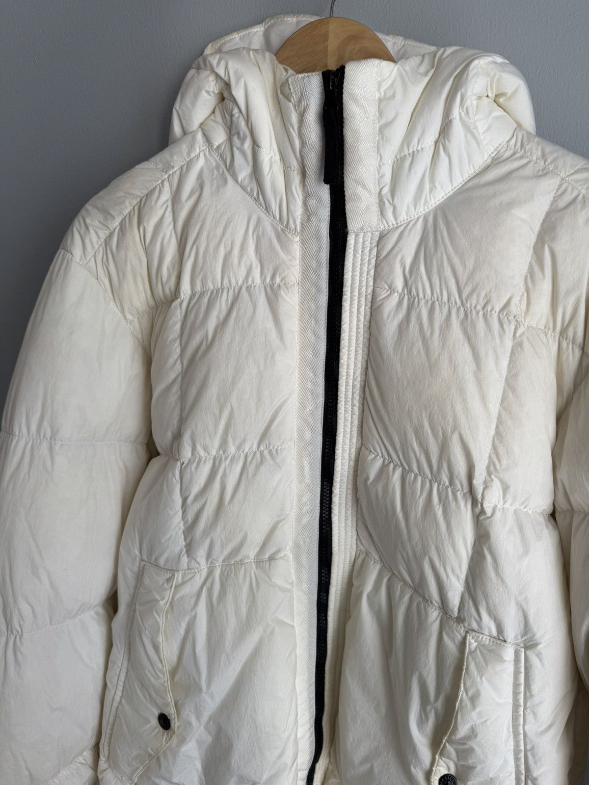 Stone Island Stone Island Garment Dyed Crinkle Reps Down Jacket White Size US XL / EU 56 / 4 - 3 Thumbnail