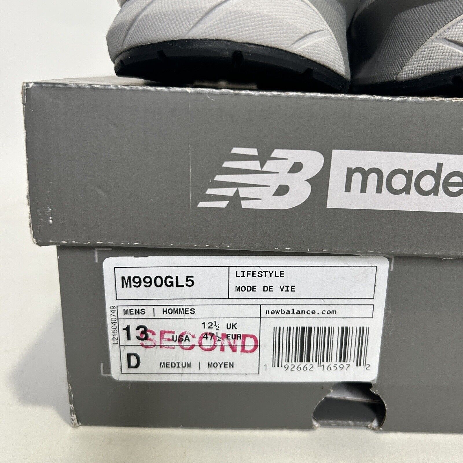 New Balance New Balance 990v5 Made in USA “Grey White” 2024 Size US 13 / EU 46 - 5 Thumbnail