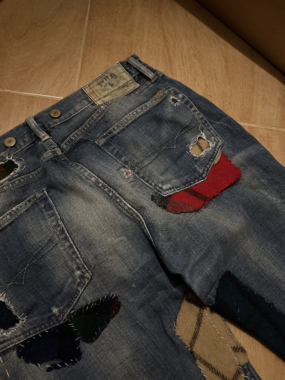 CLOT × Polo Ralph Lauren Polo Ralph Lauren Patchwork Distressed Jeans Size US 32 / EU 48 - 13 Thumbnail