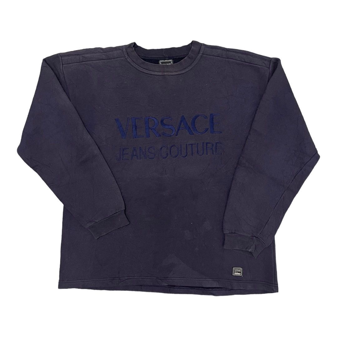 Versace Jeans Couture Vintage Versace Jeans Couture Sweater Big Spellout Logo Size US M / EU 48-50 / 2 - 1 Thumbnail