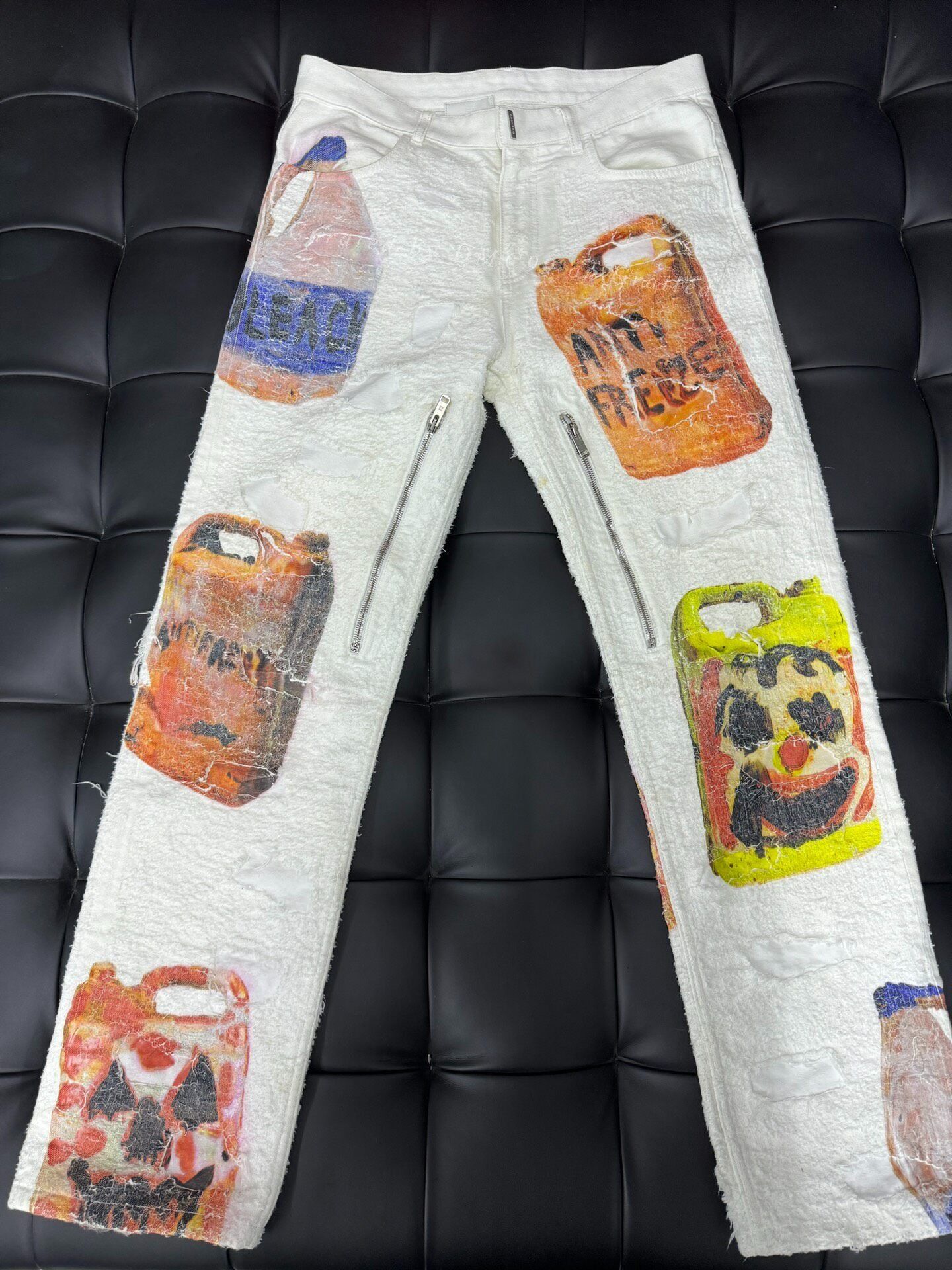 Givenchy Givenchy Josh Smith Cartoon Graffiti Distressed Jeans Size US 29 - 1 Thumbnail