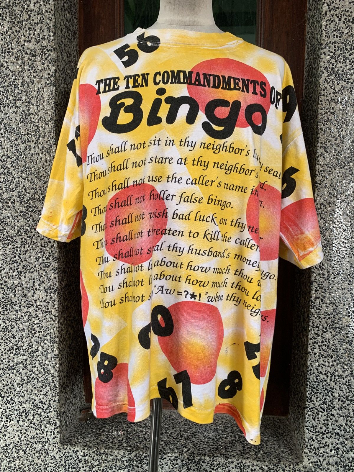 Vintage Vintage 90s Ten Commandments Bingo All Over Print T shirt Size US XL / EU 56 / 4 - 1 Thumbnail