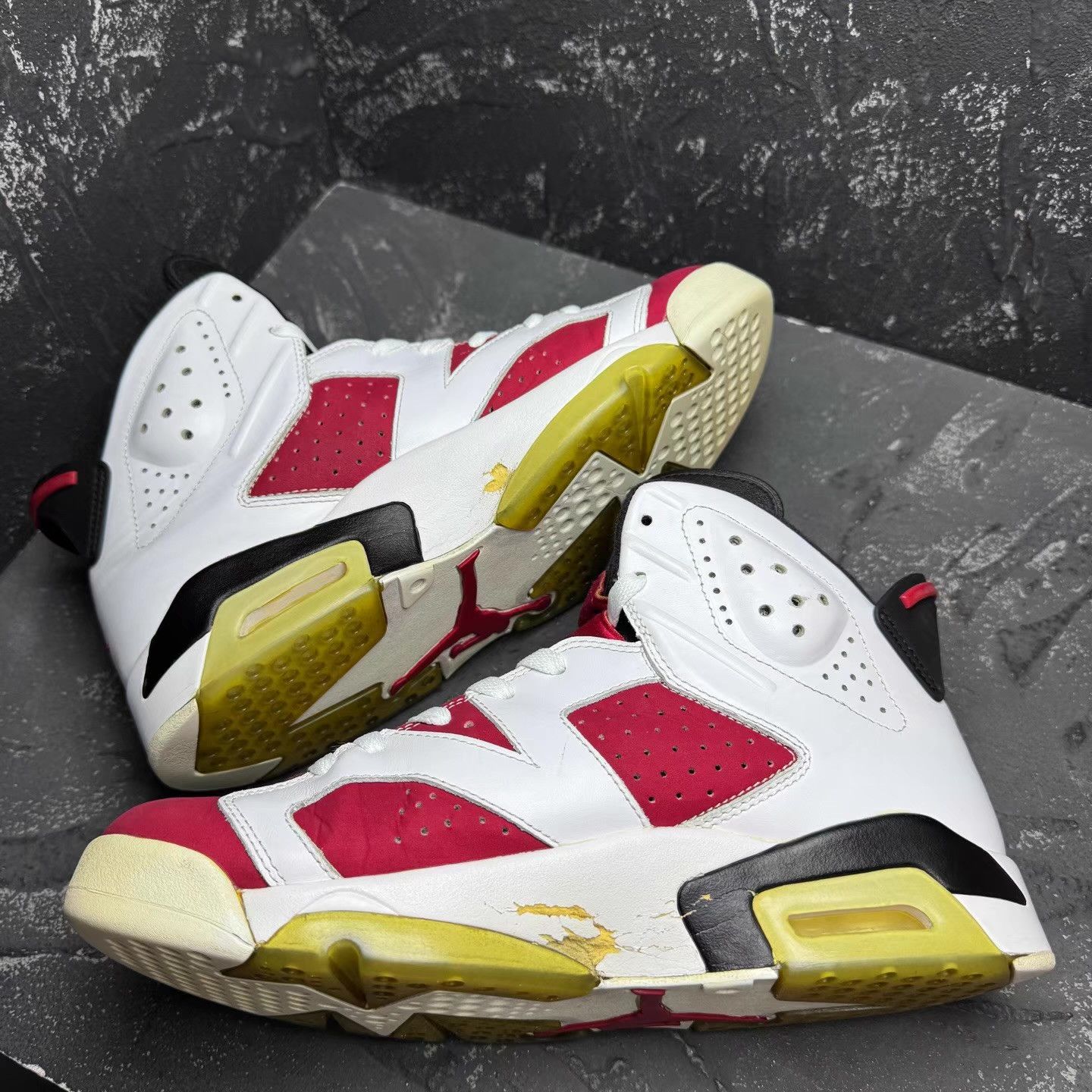 Nike Air Jordan 6 White Red "Carmine" (2014) Q10 Size US 9 / EU 42 - 4 Thumbnail