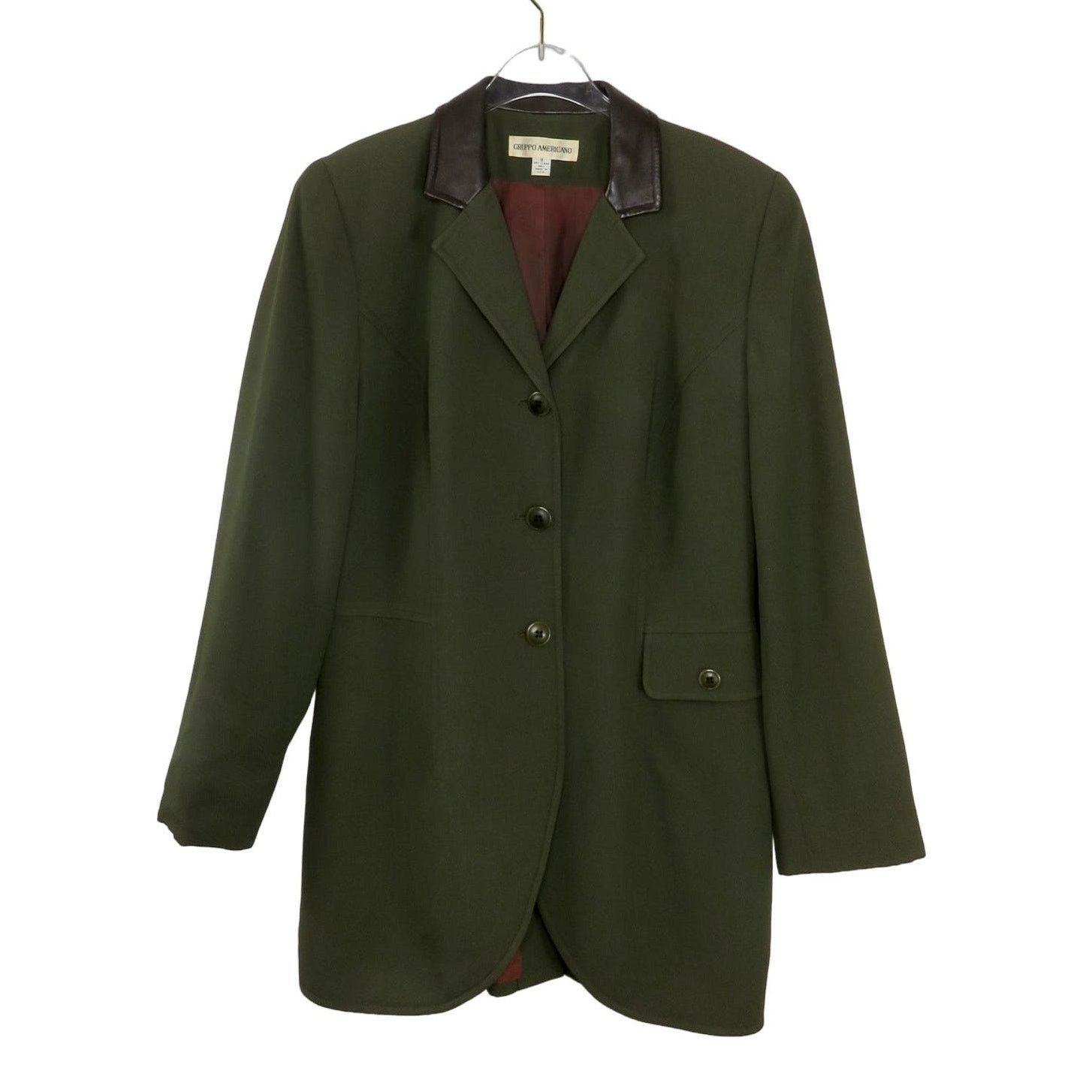 Vintage Vintage Dark Olive Green Blazer Jacket Medium Size M / US 6-8 / IT 42-44 - 7 Thumbnail