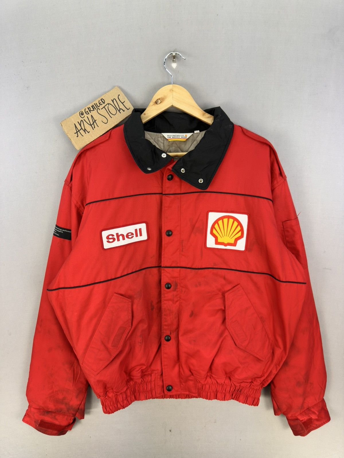 Japanese Brand Shell Service Worker Bomber Jacket Size US XL / EU 56 / 4 - 1 Thumbnail
