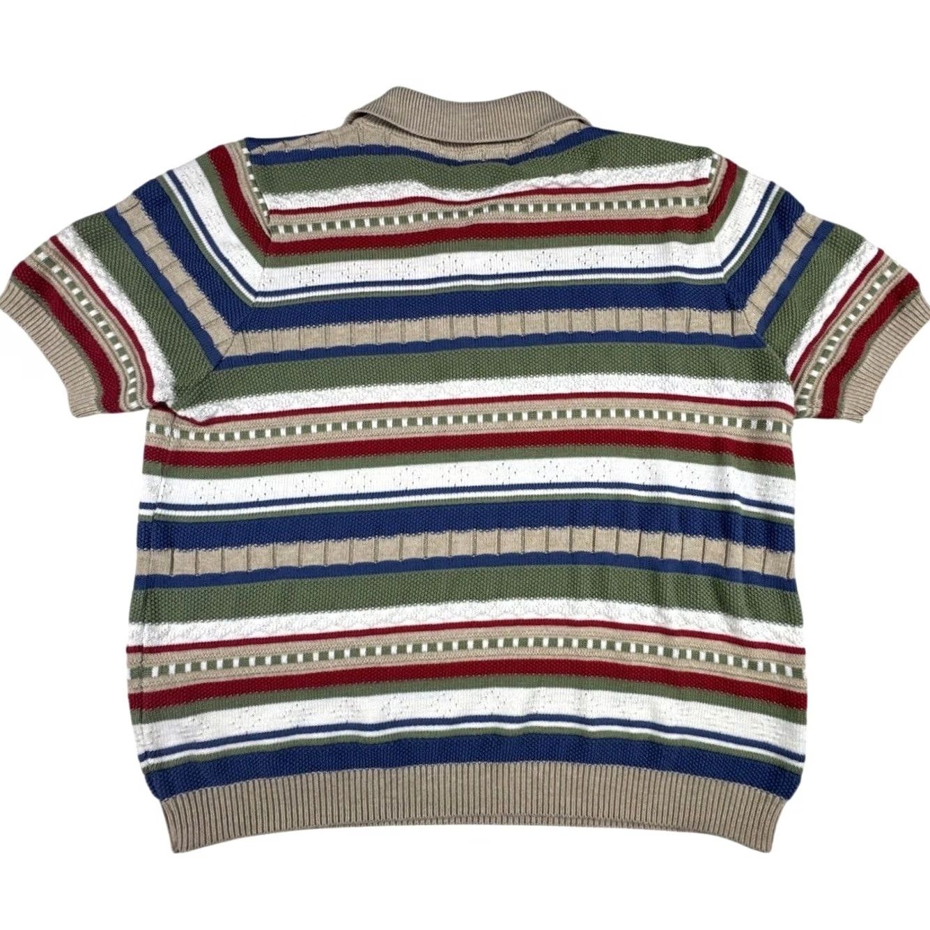 Vintage VINTAGE Alfred Dunner Striped Quarter Zip Knit Sweater Women's L Green Size L / US 10 / IT 46 - 4 Thumbnail