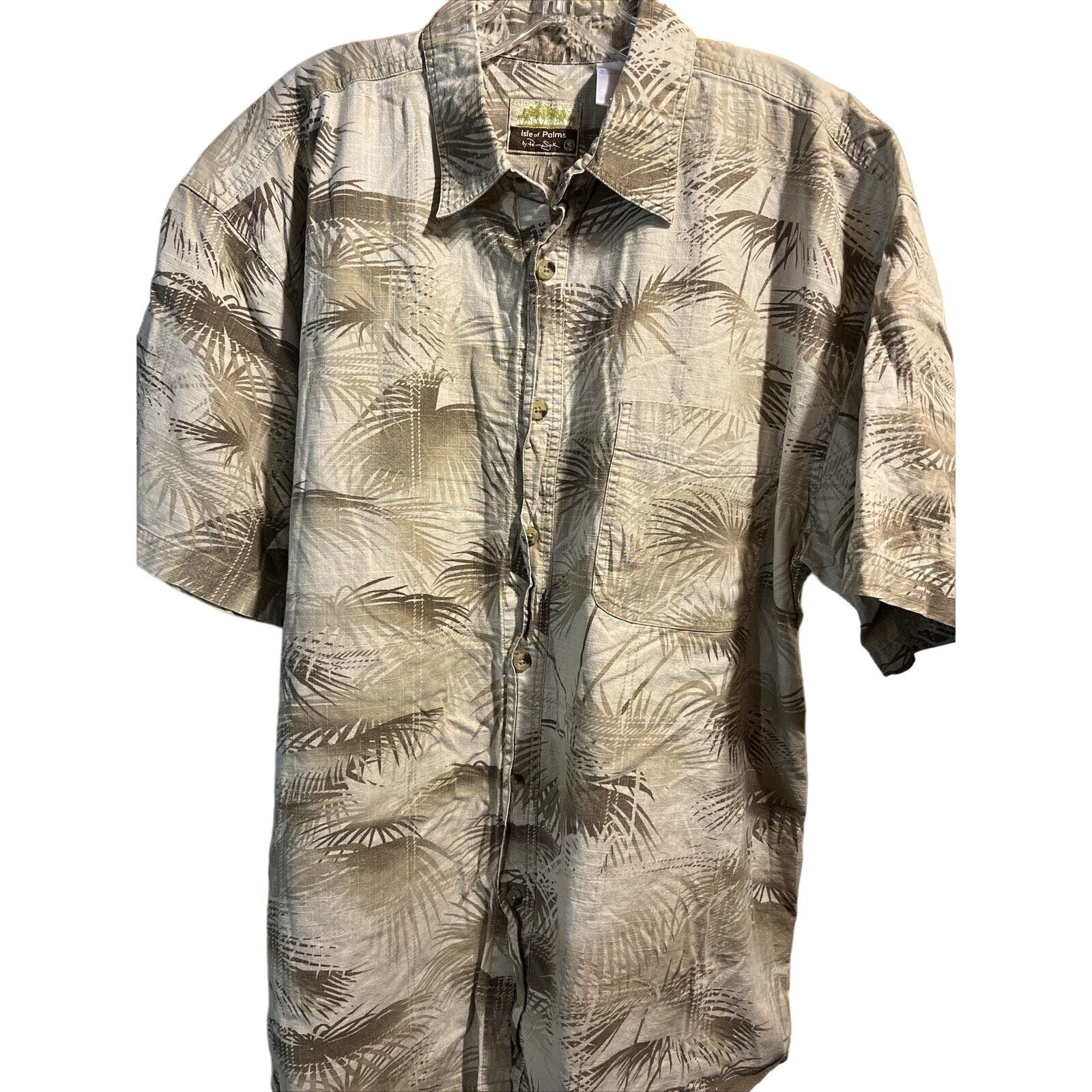 Panama Jack Isle Of Palms Men’s XL Beige Floral Hawaiian SS Cotton Shirt Size US XL / EU 56 / 4 - 1 Thumbnail