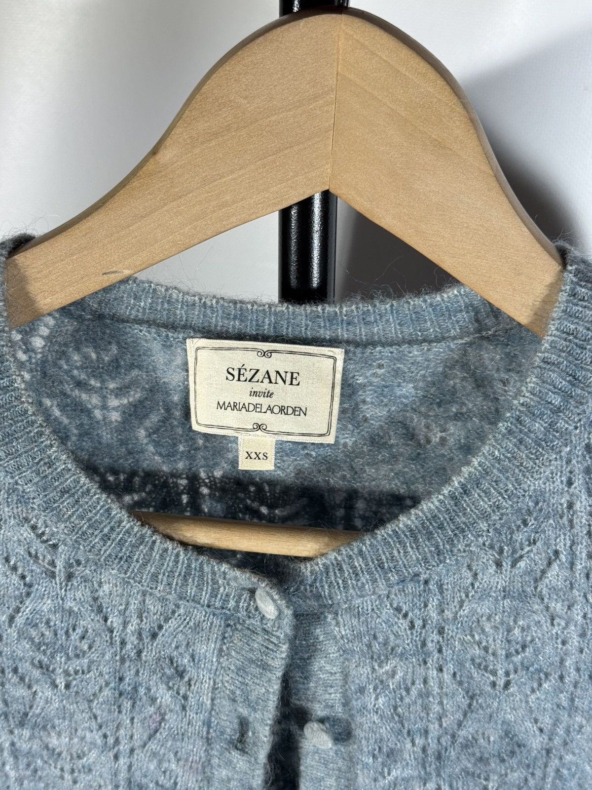 Sezane Wool mohair cardigan SÉZANE X MDLO CAROLINA CARDIGAN Size XS / US 0-2 / IT 36-38 - 2 Thumbnail