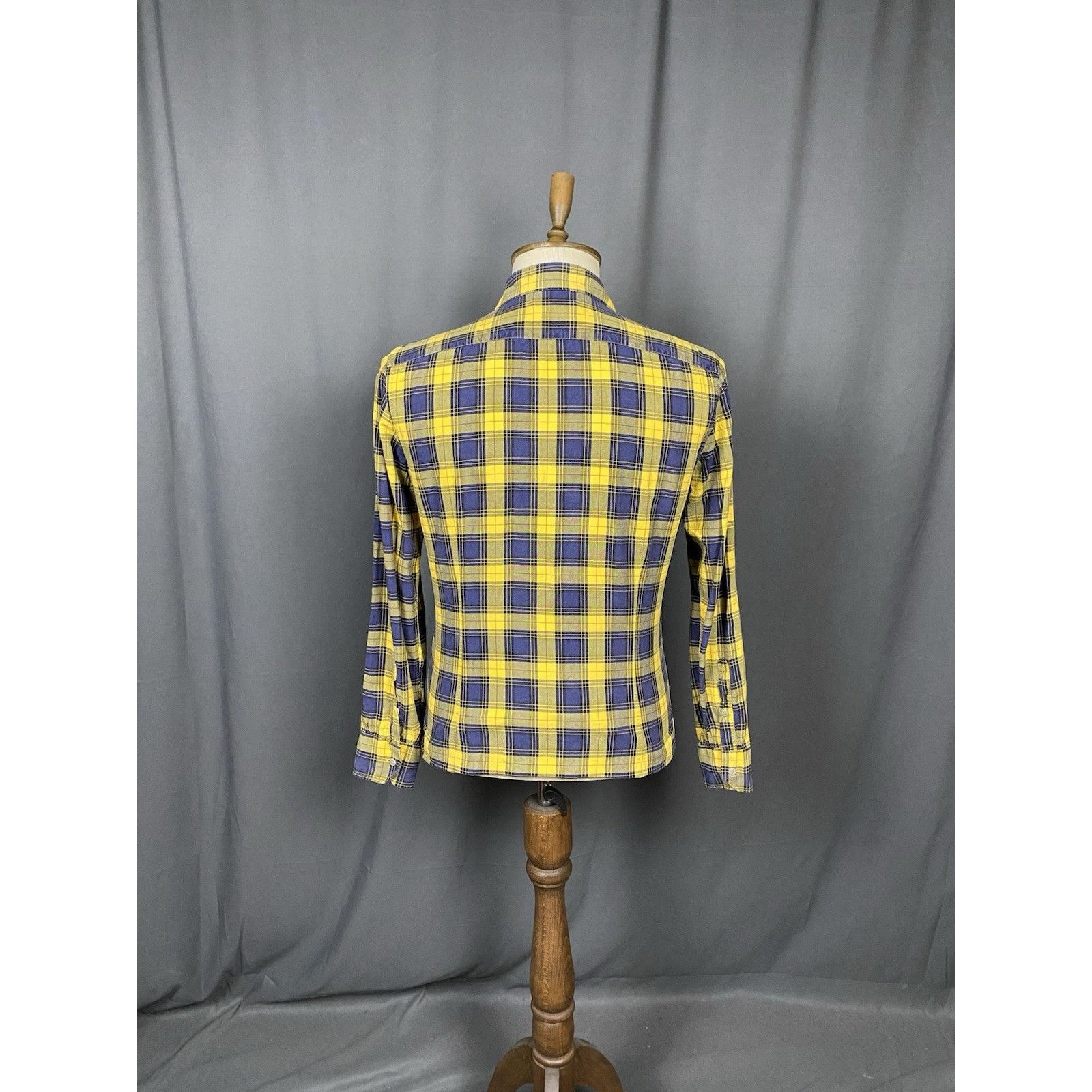 Etro Etro Men's Blue Yellow Checked Longsleeve Shirt Size 40 Size US M / EU 48-50 / 2 - 7 Thumbnail