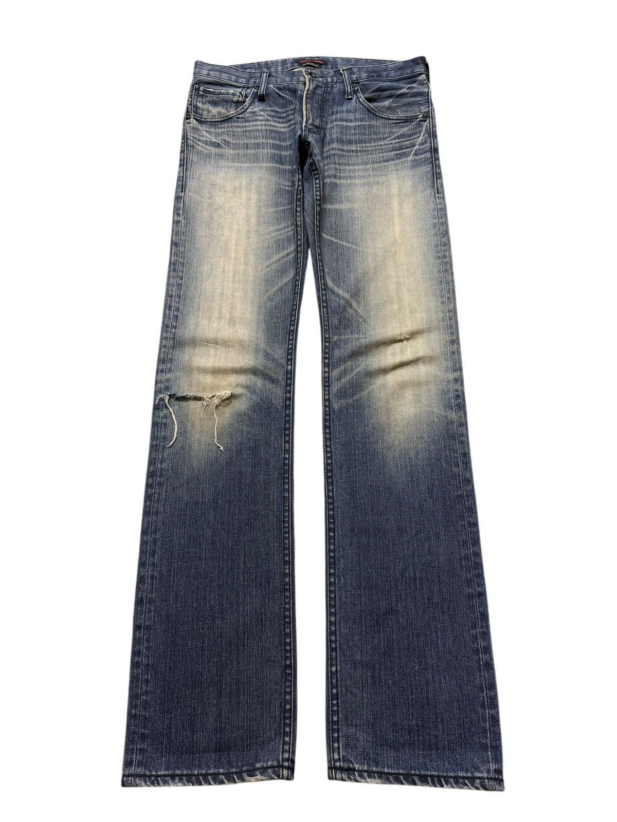 Vintage 90s Japanese Brand Faded Wash Distress Straight Leg