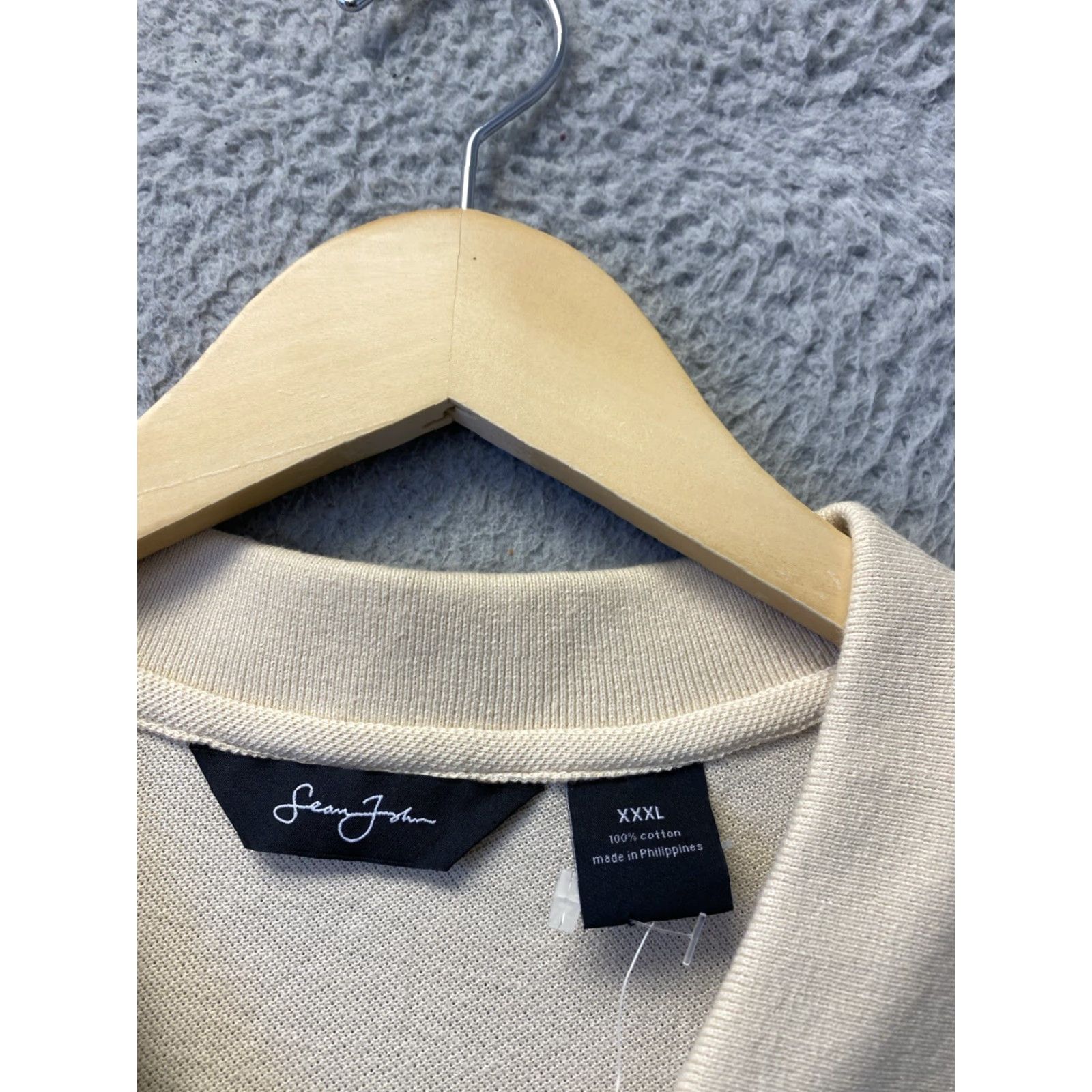 Sean John VINTAGE Sean John Polo Shirt XXXL Tan Striped Cotton Golf Summer Mens Size US XXL / EU 58 / 5 - 4 Thumbnail