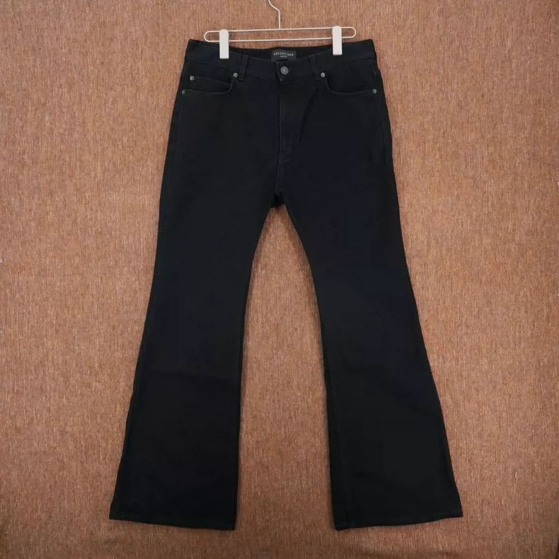 Balenciaga Balenciaga size S Black Flared Denim Long Pants Size/S Size 22" - 1 Thumbnail