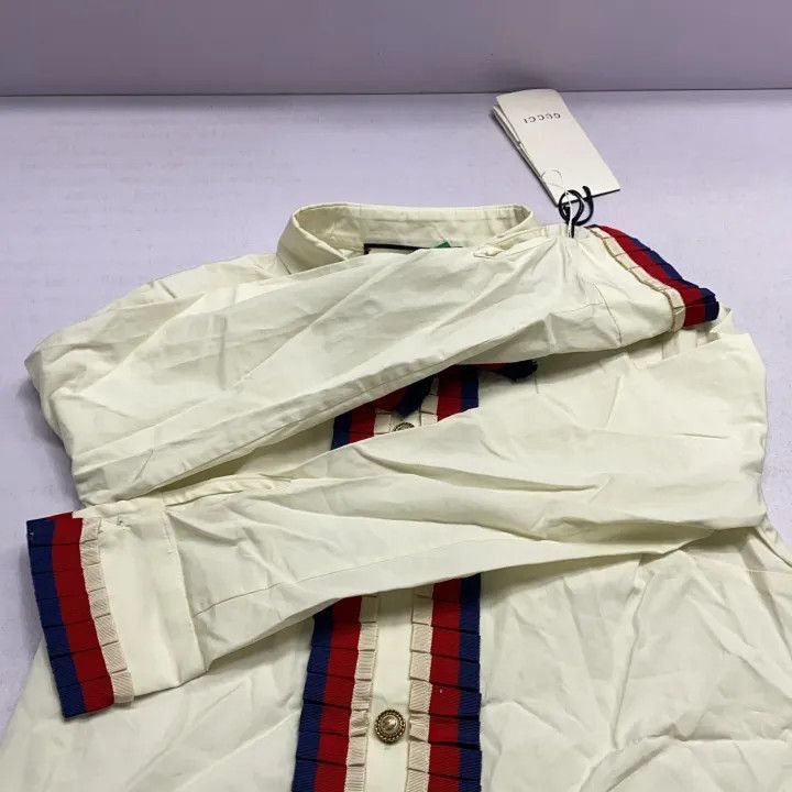 Gucci Gucci Cotton Long Sleeve Shirt with Bow-2507 Size M / US 6-8 / IT 42-44 - 2 Thumbnail