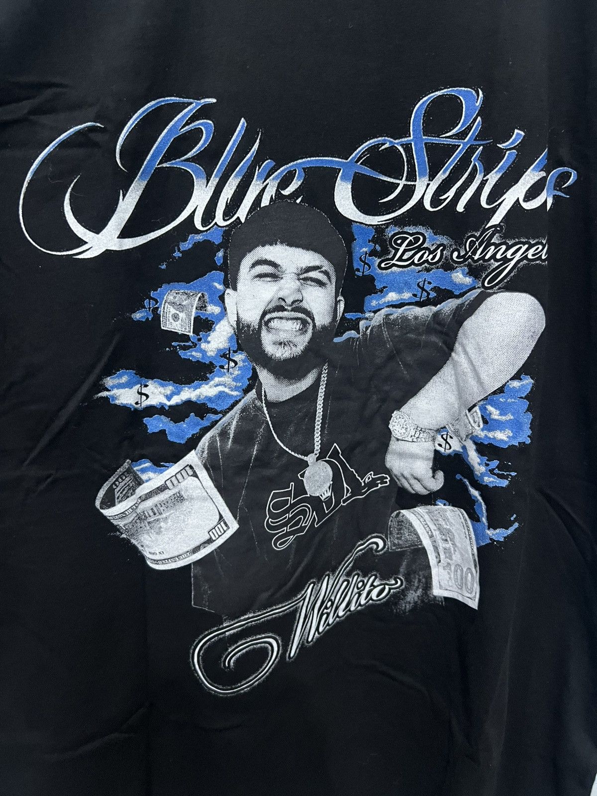 Band Tees Los Single Blue Strips Willito T-shirt Size US XL / EU 56 / 4 - 2 Thumbnail