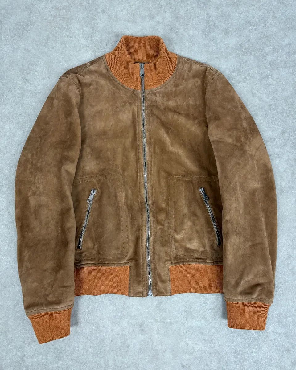 Gucci 2000s Gucci Brown Suede Leather Bomber Jacket Size US L / EU 52-54 / 3 - 1 Thumbnail