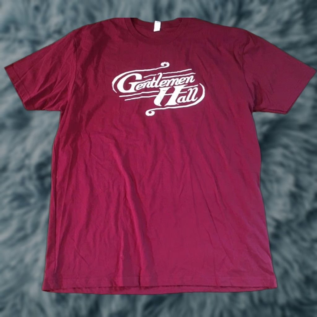 Next Level Gentlemen Hall Band Indie Rock Pop Logo T Shirt XL Maroon Mens Graphic Tee 100% Cotton Boston MA Music Size US XL / EU 56 / 4 - 1 Thumbnail