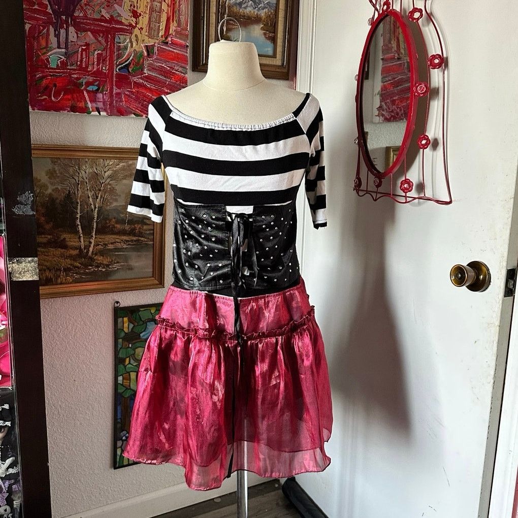 Other amy brown fairy costume dress, red black white striped Size M / US 6-8 / IT 42-44 - 1 Thumbnail