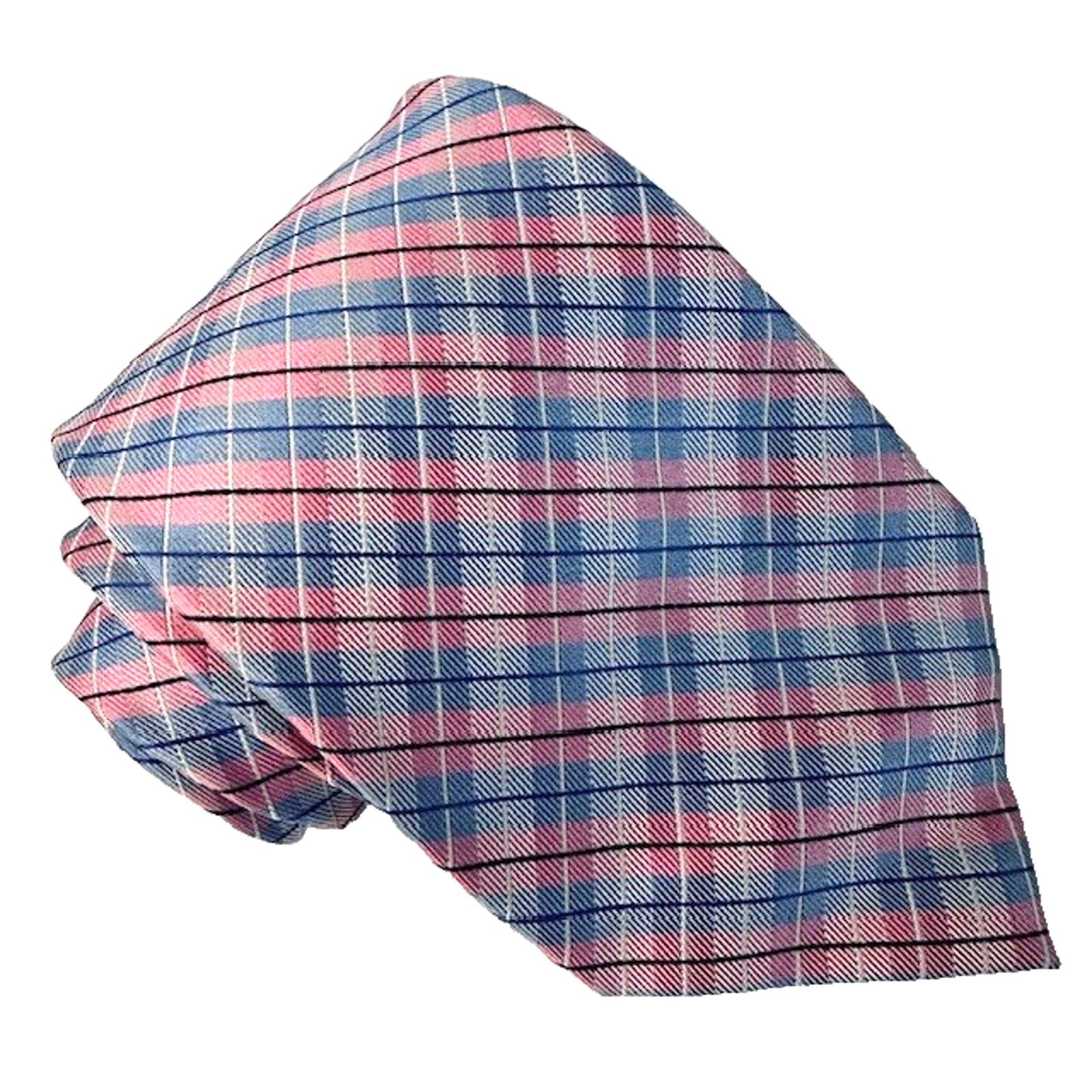 Nautica NAUTICA Men's 100% Silk Classic Necktie Designer Pink/Blue Size ONE SIZE - 1 Thumbnail