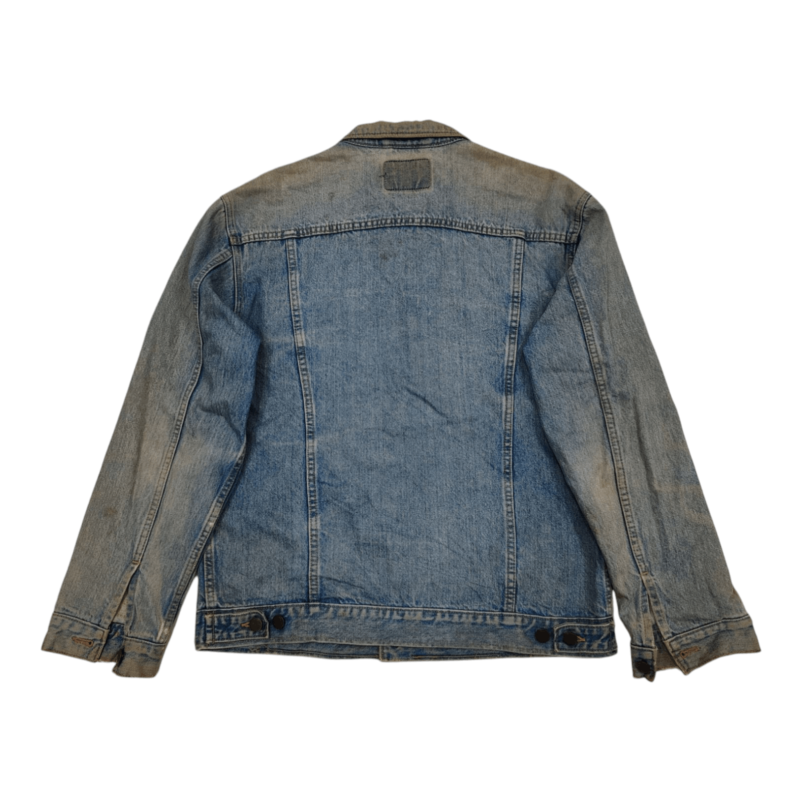 Big John Vintage Big John Trucker Jacket Jeans Distressed Faded Denim Size US M / EU 48-50 / 2 - 6 Thumbnail
