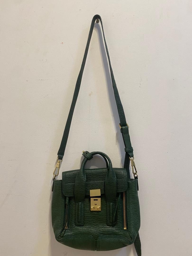 3.1 Phillip Lim 3.1 Phillip Lim Pashli Mini Satchel Jade Green Pebbled Size ONE SIZE - 6 Thumbnail