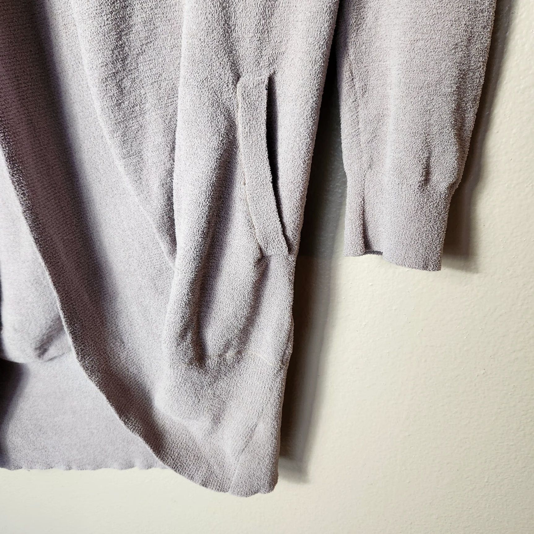 Vintage Ekouaer Beige Cardigan Women Loungewear Open Shawl Collar w/Pockets-Size L Size L / US 10 / IT 46 - 2 Thumbnail