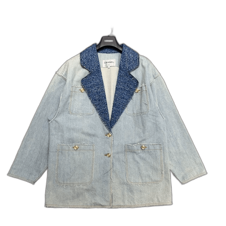 Chanel Tassel Denim Jacket Size 40-yf