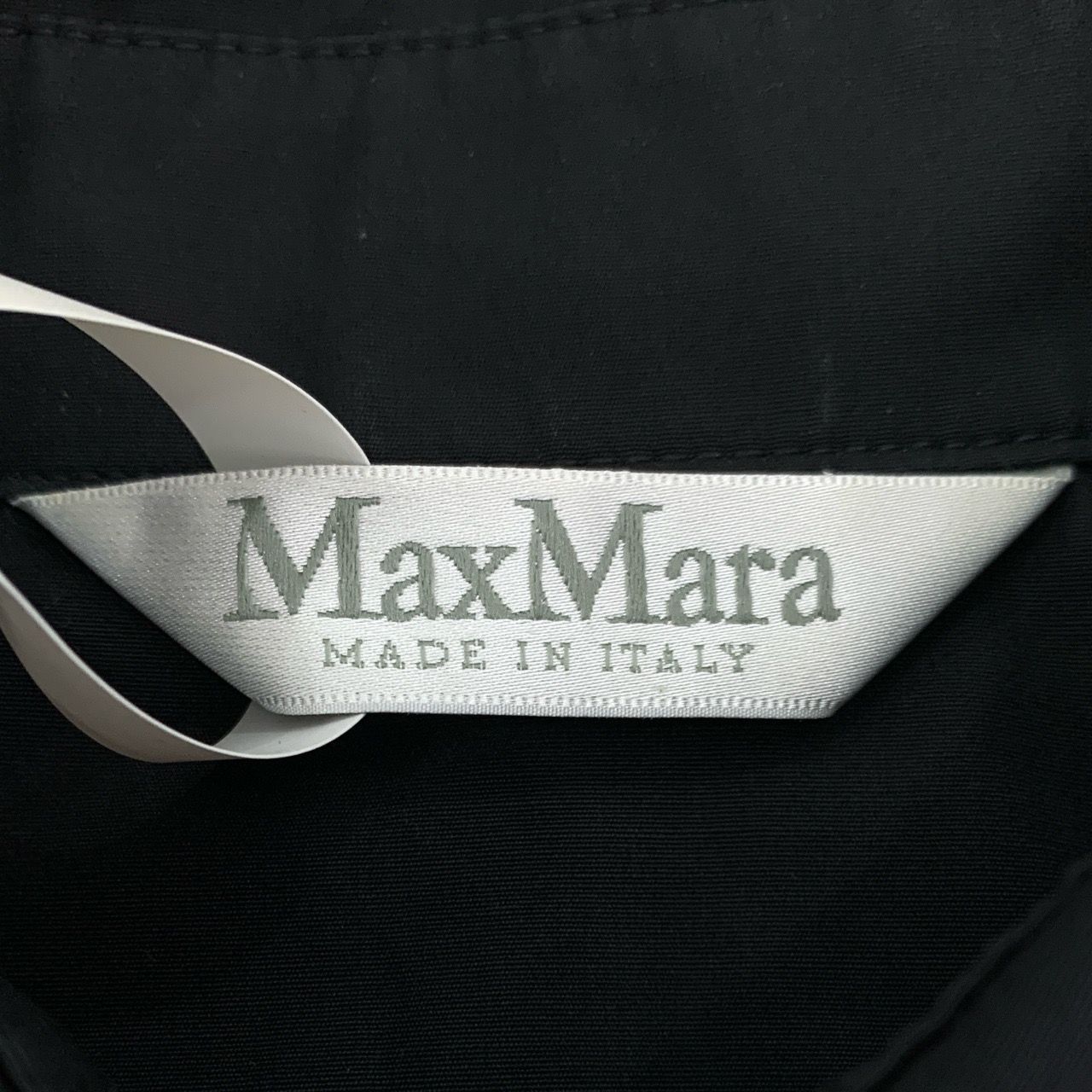 Max Mara Maxmara Black Cotton Long-Sleeve Collared Shirt Dress (Size Size XS / US 0-2 / IT 36-38 - 2 Thumbnail