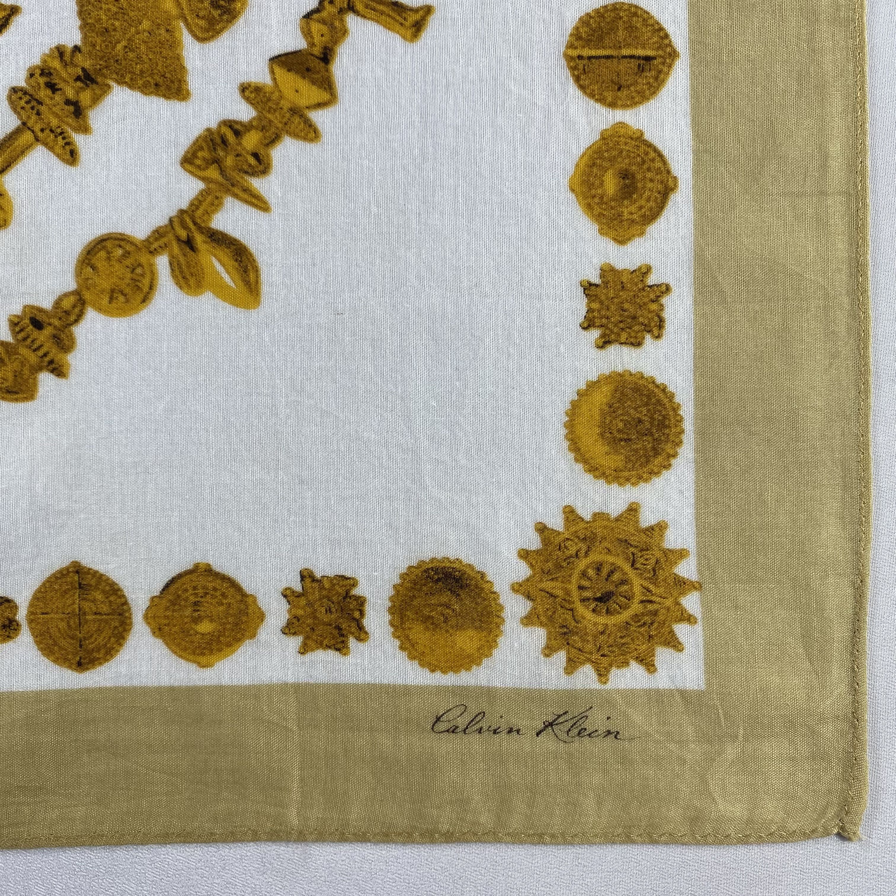 Calvin Klein × Vintage Calvin Klein Handkerchief / Neckerchief / Bandana-P605 Size ONE SIZE - 3 Thumbnail