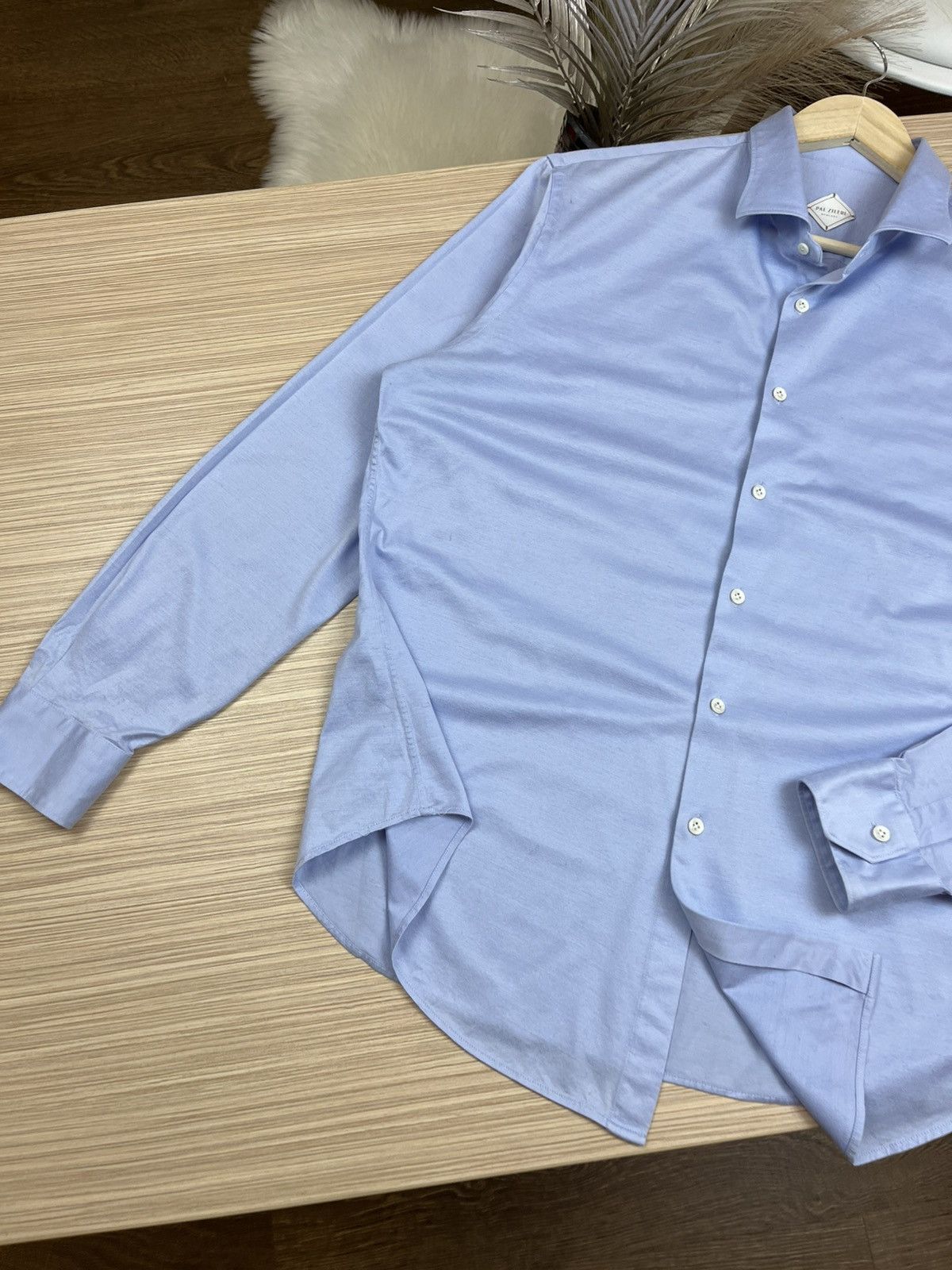 Pal Zileri × Vintage Vintage Pal Zileri Pull Luxury Black Wool Button Up Shirt Size US M / EU 48-50 / 2 - 5 Thumbnail