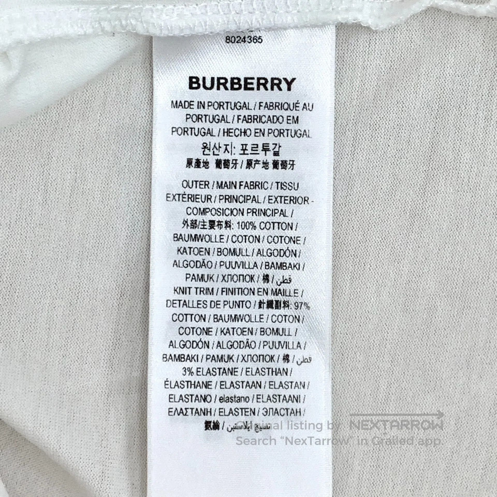 Burberry Burberry White Cupid Print Cotton Round Neck Short Sleeve Size US S / EU 44-46 / 1 - 7 Thumbnail