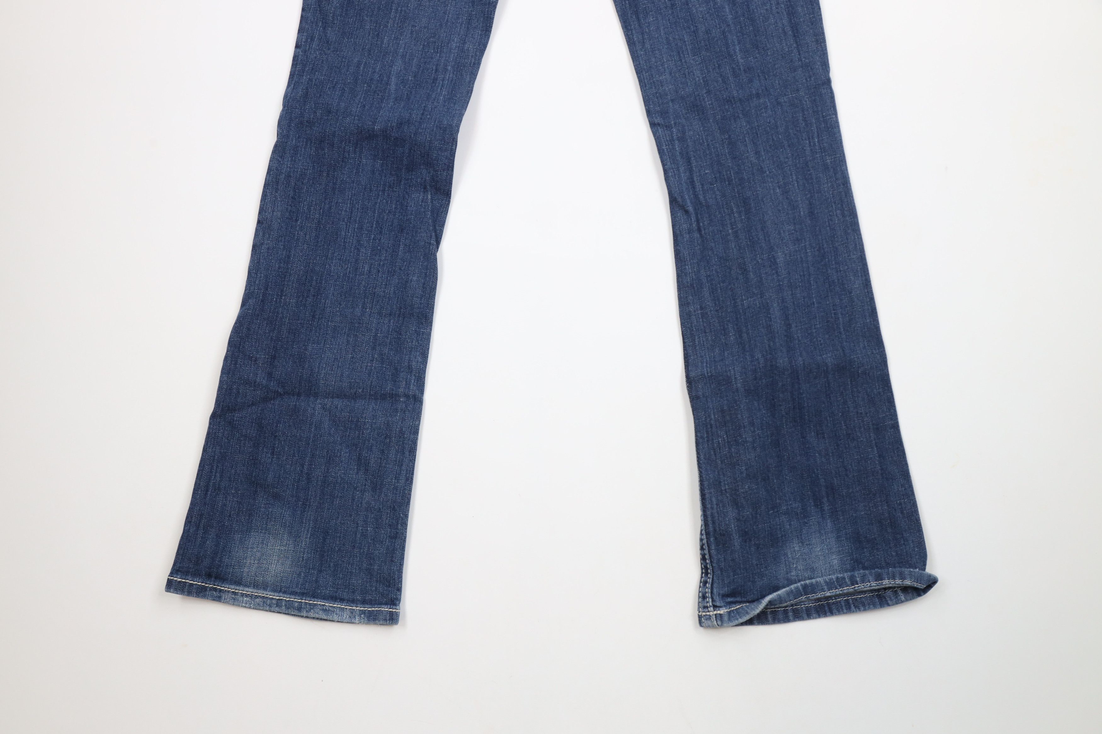 Miss Me × Vintage Miss Me Stitch Fleur de Lis Flared Bootcut Denim Jeans Blue Size 29" - 13 Thumbnail