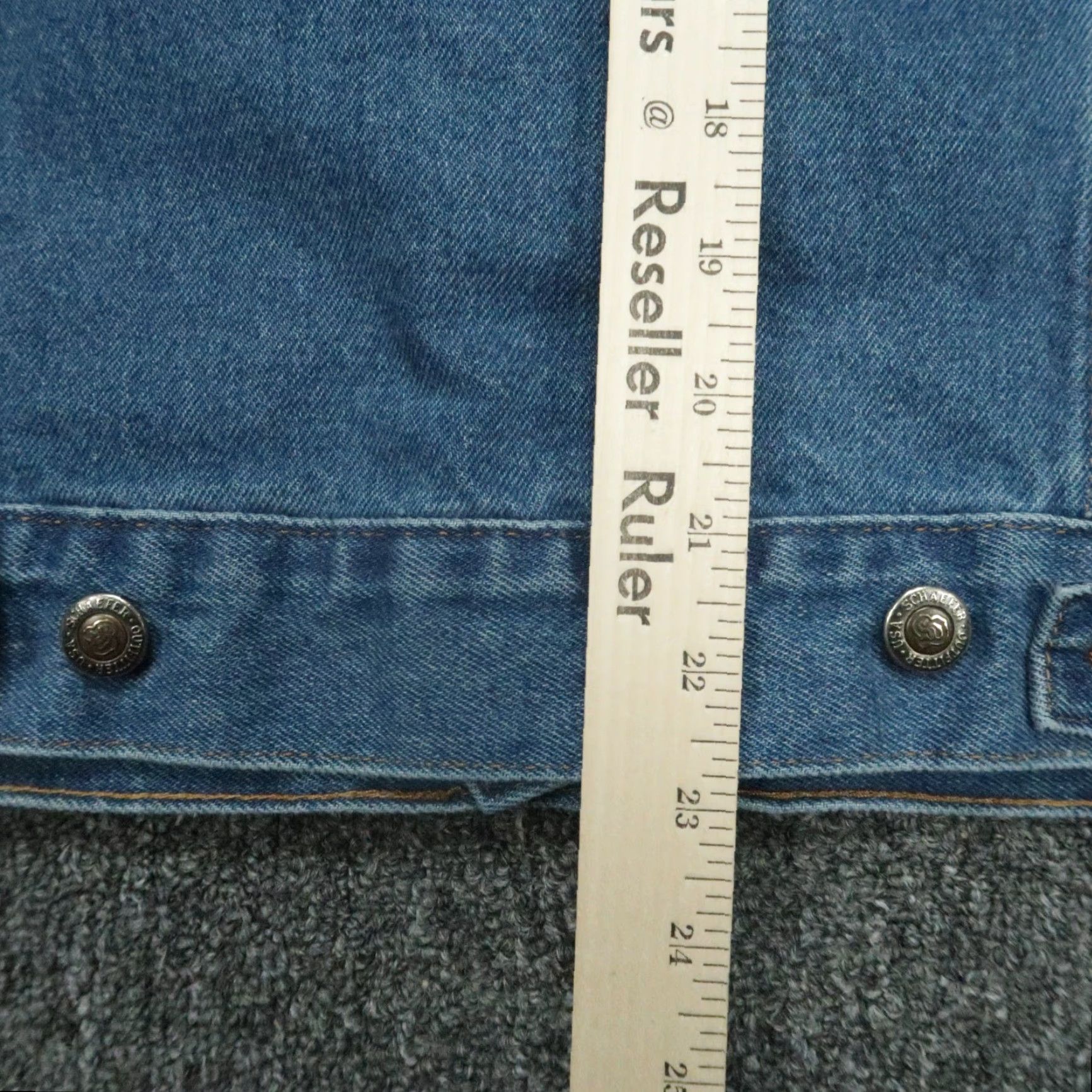 Vintage Schaefer Outfitter Jacket Mens Extra Small Blue Denim Winter Spring Fall Casual Workwear Button Pockets Western SF581 - XS Size US XS / EU 42 / 0 - 7 Thumbnail