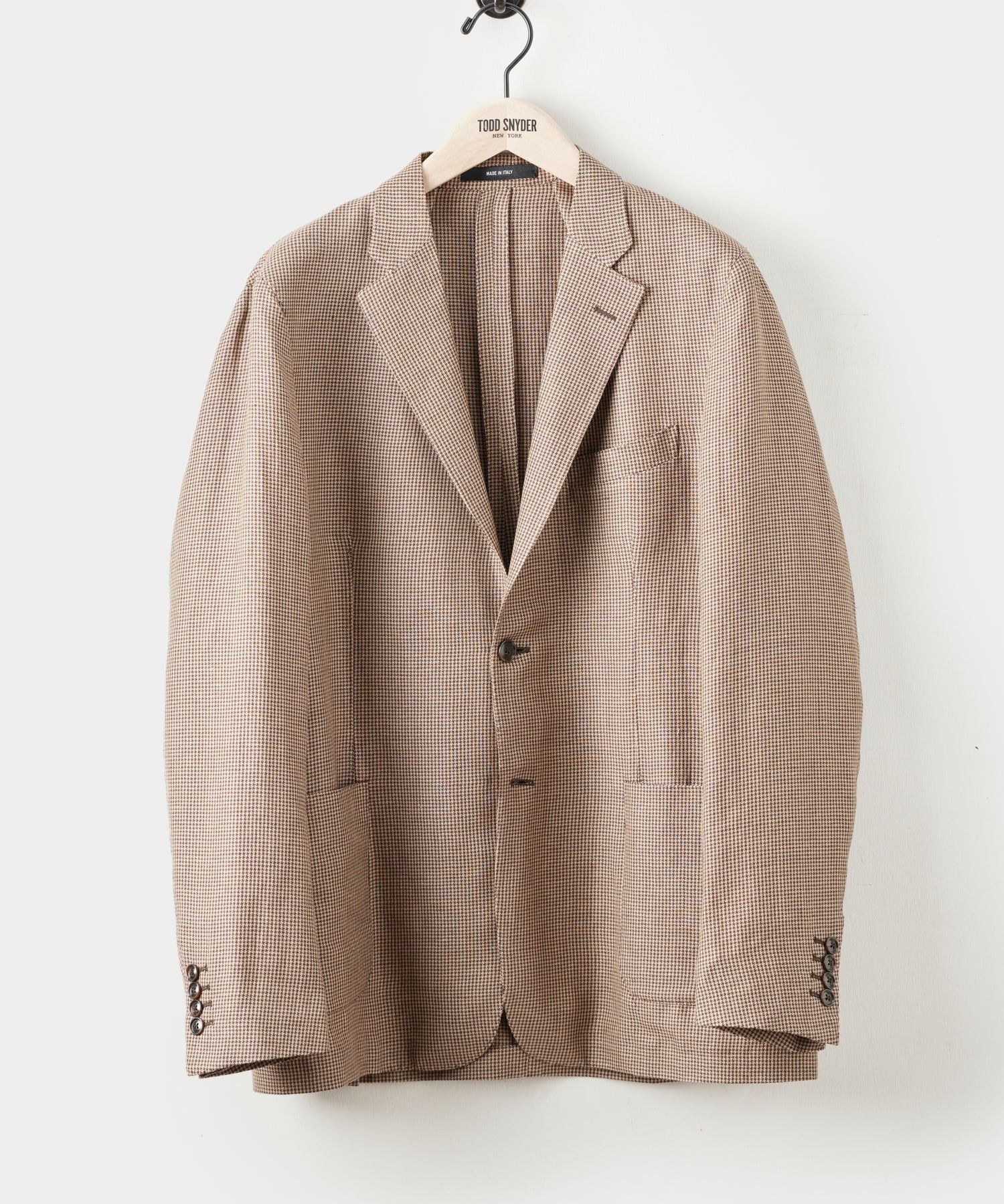 Todd Snyder Italian Soft Sutton Suit in Brown Houndstooth Size 42R - 5 Thumbnail