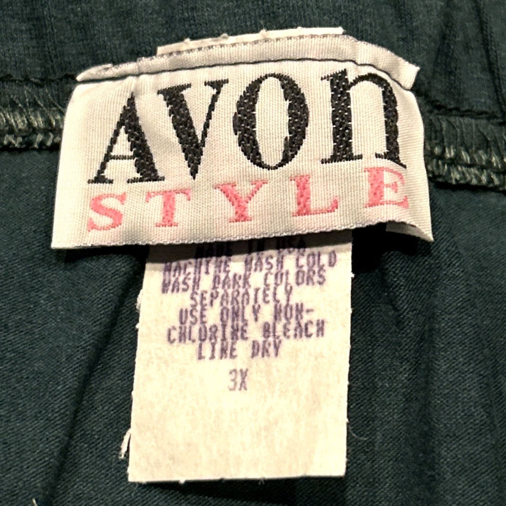Vintage VINTAGE Avon Skirt 3X Women's Cotton Knit Mid Green 90s Size 3X Regular Skirt Length 23.5” Pull On Casual Size 40" / US 18 - 2 Thumbnail