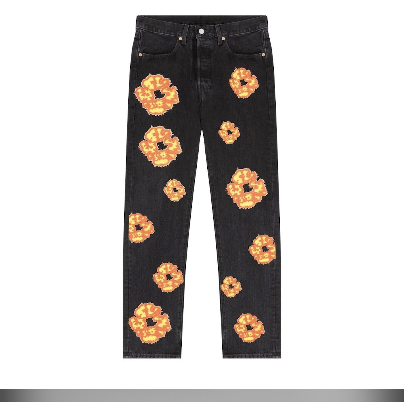image of Denim Tears “Offsettears” Levi’S 501 Jeans in Black, Men's (Size 32)