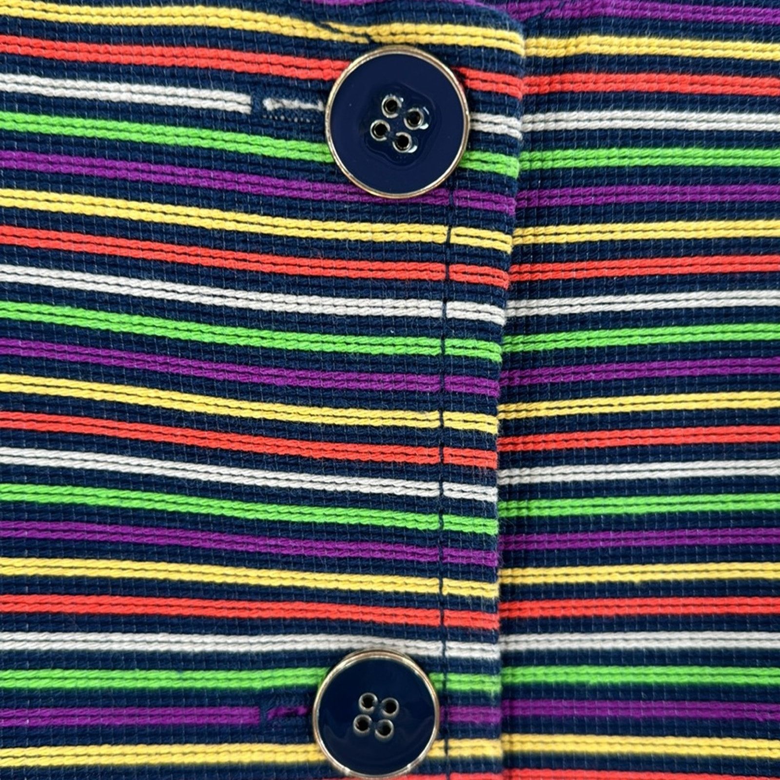 Other Talbots Cotton Blend Striped Blazer Multicolor Lined sz 4P Size S / US 4 / IT 40 - 3 Thumbnail