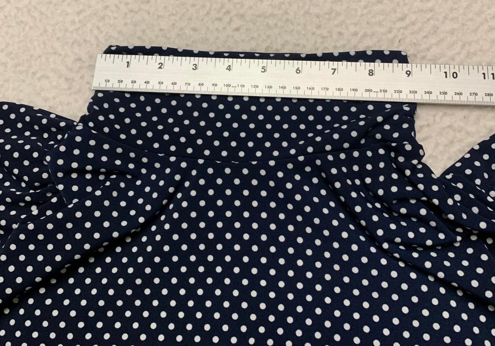 Other Dressbarn Women's Size 3X Navy White Polka Dot Blouse USA Size 3XL / US 20-22 - 9 Thumbnail