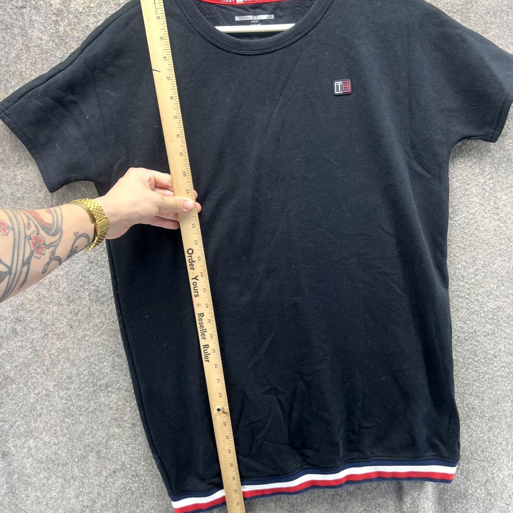 Tommy Hilfiger Tommy Hilfiger Sport Shirt Dress Women Medium Black Crewneck Logo Stripe Hem Tee Size M / US 6-8 / IT 42-44 - 4 Thumbnail